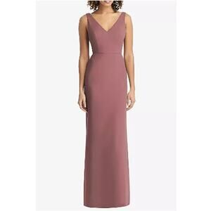 New ~ SOCIAL BRIDESMAIDS ~ Sleeveless Tie Back Chiffon Trumpet Gown Size 8